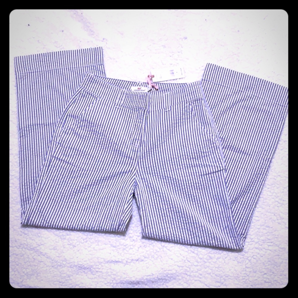Vineyard Vines Seersucker High-waist cropped pants